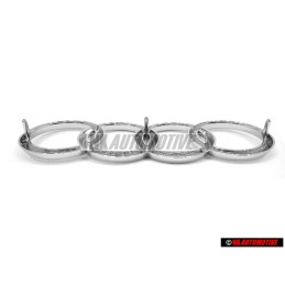 Original Audi Rings Front Grill Badge Emblem Chrome - 893853605