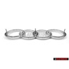 Original Audi Rings Front Grill Badge Emblem Chrome - 893853605