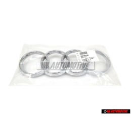 Original Audi Rings Front Grill Badge Emblem Chrome - 893853605