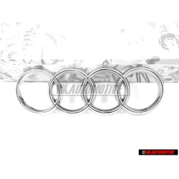 Original Audi Rings Front Grill Badge Emblem Chrome - 8L0853605 2ZZ