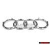 Original Audi Rings Front Grill Badge Emblem Chrome - 8L0853605 2ZZ