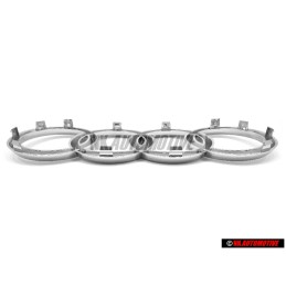 Original Audi Rings Front Grill Badge Emblem Chrome - 8L0853605 2ZZ