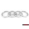 Original Audi Rings Front Grill Badge Emblem Chrome - 8N0853605
