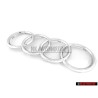 Original Audi Rings Front Grill Badge Emblem Chrome - 8N0853605