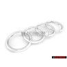 Original Audi Rings Front Grill Badge Emblem Chrome - 8N0853605