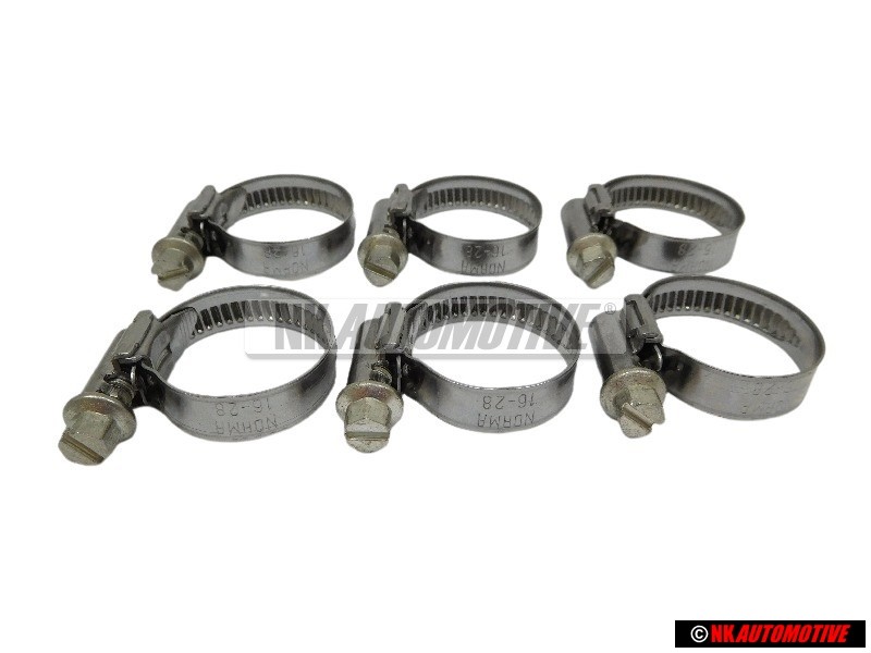 6x Original VW Clamp 16-28x9x0.5 - N 90561801
