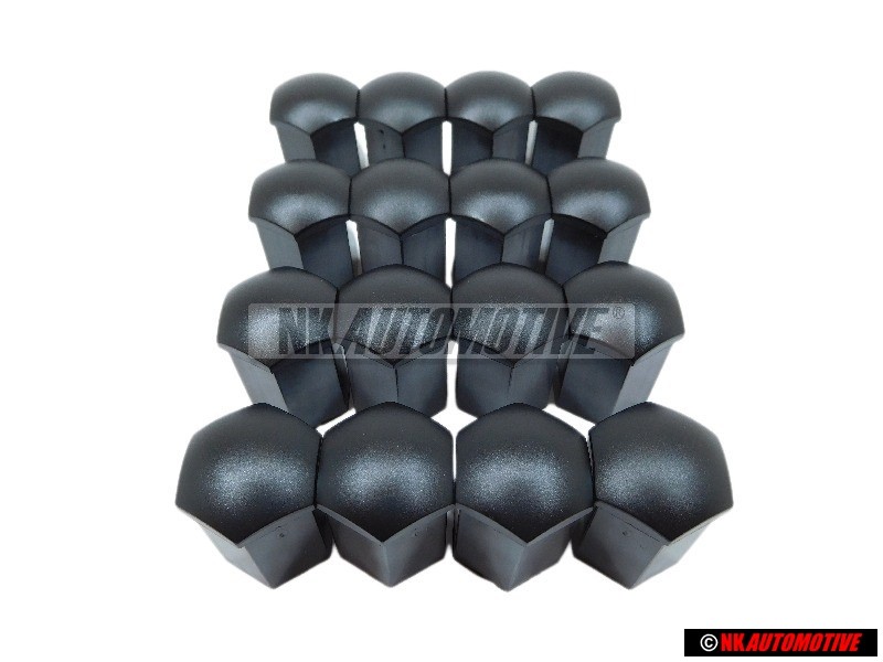16x Original VW cap wheel bolt satin black - 867601173 01C