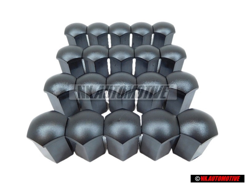 20x Original VW cap wheel bolt satin black - 867601173 01C
