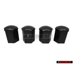4x Original VW Anti Theft Wheel Bolt Cover Lug Nut Cap Black - 535601173C