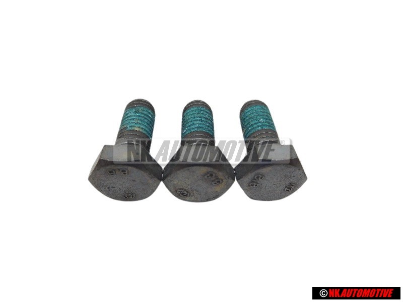 3x Original VW Hexagon Head Bolt Self Locking M8x20 - N 01024041