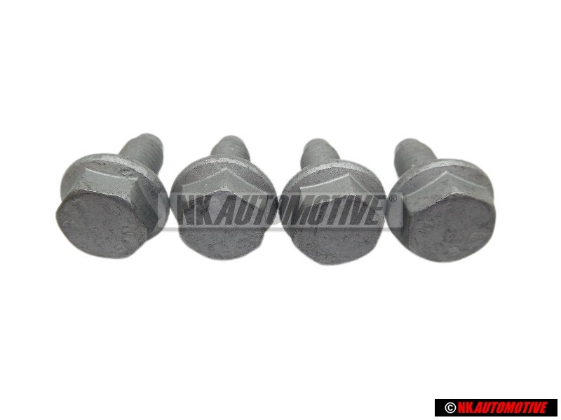 4x Original VW Hexagon Collared Bolt M8x20 - N 01953310