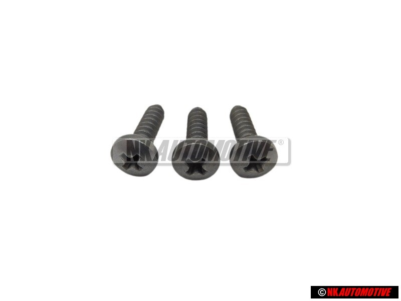 3x Original VW Oval Head Panel Screw Bolt 4.8x19 - N 01397520