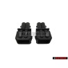 2x Original VW 2 Pin Flat Connector Housing Male Terminal - 357972762