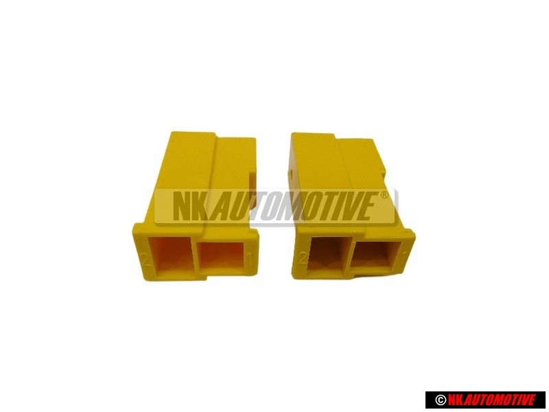 2x Original VW Flat Connector Housing - 161971988C