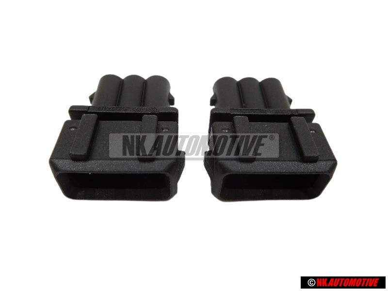 2x Original VW 3 Pin Flat Connector Housing - 357972763