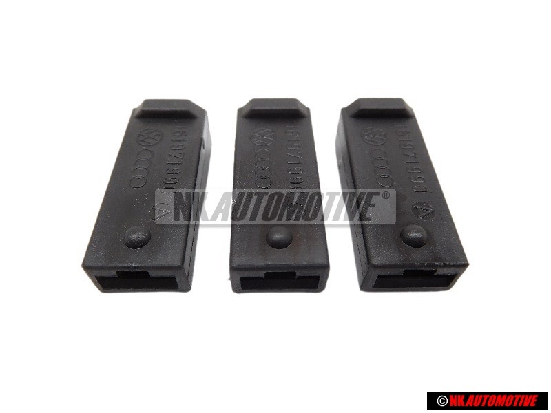 3x Original VW Wiring Harness Flat Contact Housing 1 Pin - 161971990A