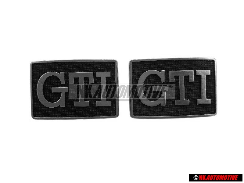 2x Original VW GTI Side Badge Emblem Chrome - 191853688J GX2