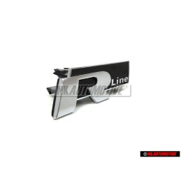 Original VW R LINE Front Grill Badge Chrome Black - 3AA853948 FXC