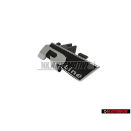 Original VW R LINE Front Grill Badge Chrome Black - 3AA853948 FXC