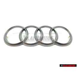 Original Audi Rings Engine Cover Badge Emblem Silver - 4H0103940A