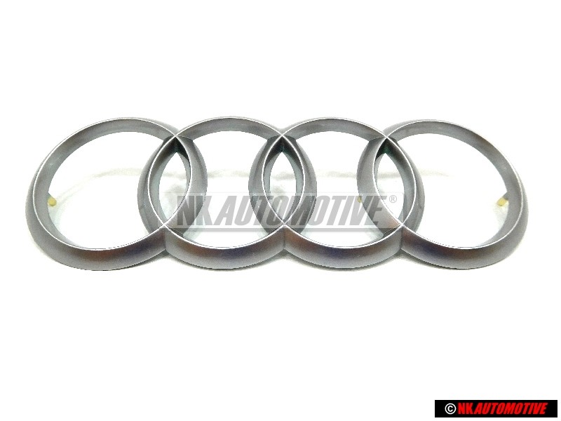 Original Audi Rings Engine Cover Badge Emblem Silver - 4H0103940A