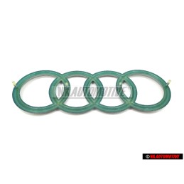 Original Audi Rings Engine Cover Badge Emblem Silver - 4H0103940A