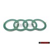 Original Audi Rings Engine Cover Badge Emblem Silver - 4H0103940A