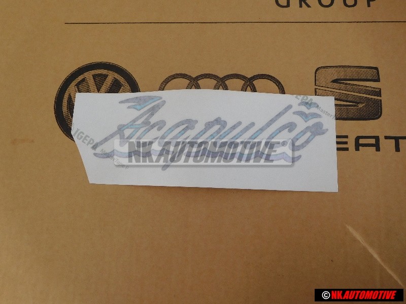 Original VW Film Lettering Grey/Blue/Violet - 155853688B F80