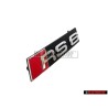 Original Audi RS6 Front Grill Badge Emblem Black Chrome Red - 4F0853736H 2ZZ