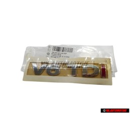Original VW Passat V6 TDI Rear Boot Badge Emblem Chrome/Red - 3B0853675ADGQF