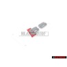 Original Audi S6 Rear Badge Emblem Chrome Red - 4B0853735 2ZZ