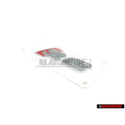 Original Audi S6 Rear Badge Emblem Chrome Red - 4B0853735 2ZZ