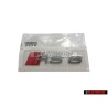 Original Audi RS6 Rear Boot Badge Emblem Chrome Red - 4B0853740 2ZZ