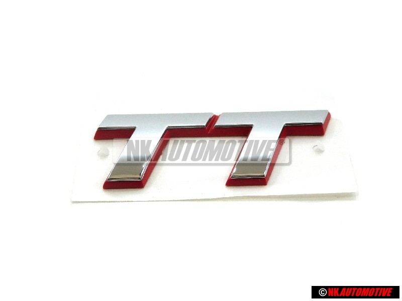 Original Audi TT Rear Boot Badge Emblem Chrome Red - 8N0853743C 2ZZ