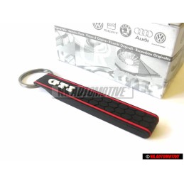 Original VW GTI Honeycomb Red KeyTag Keychain Keyring Keyfob - 1KM087013A 6J1