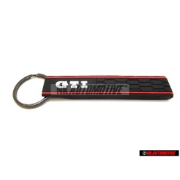 Original VW GTI Honeycomb Red KeyTag Keychain Keyring Keyfob - 1KM087013A 6J1