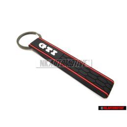 Original VW GTI Honeycomb Red KeyTag Keychain Keyring Keyfob - 1KM087013A 6J1