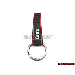 Original VW GTI Honeycomb Red KeyTag Keychain Keyring Keyfob - 1KM087013A 6J1