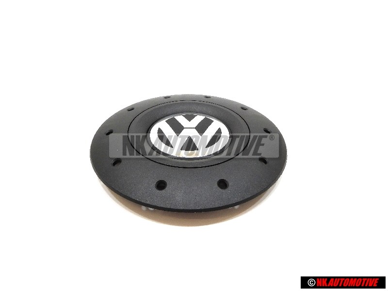 Original VW Hub Cap Satin Black High Chrome - 7H0601151B RVB
