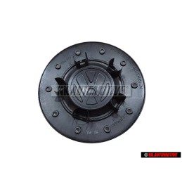 Original VW Hub Cap Satin Black High Chrome - 7H0601151B RVB