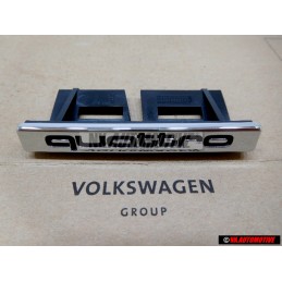 Original Audi QUATTRO Front Grill Badge Emblem Chrome - 8E0853736B 2ZZ