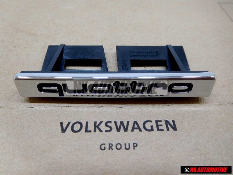 Original Audi QUATTRO Front Grill Badge Emblem Chrome - 8E0853736B 2ZZ
