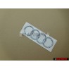 Original Audi Rings Rear Boot Badge Emblem Chrome - 8E9853742 2ZZ