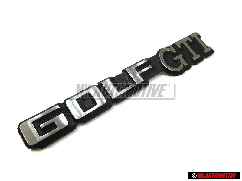 Original VW GOLF GTI Rear Badge Emblem Brushed Silver - 191853687C GX2