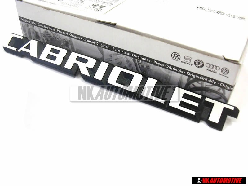 Original VW CABRIOLET Rear Boot Badge Emblem White - 155853687B QK6