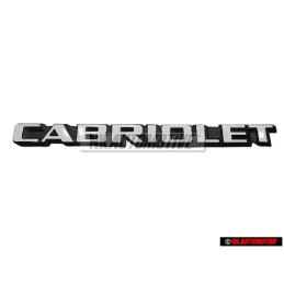 Original VW CABRIOLET Rear Boot Badge Emblem White - 155853687B QK6
