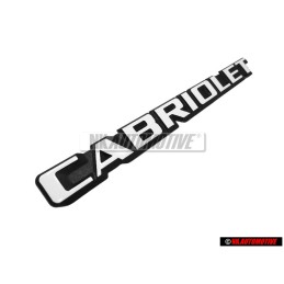 Original VW CABRIOLET Rear Boot Badge Emblem White - 155853687B QK6