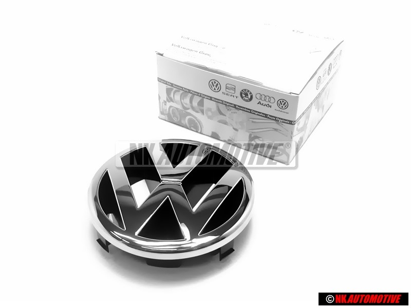 Original VW Front Grill Badge Emblem Chrome - 3B0853601 ULM