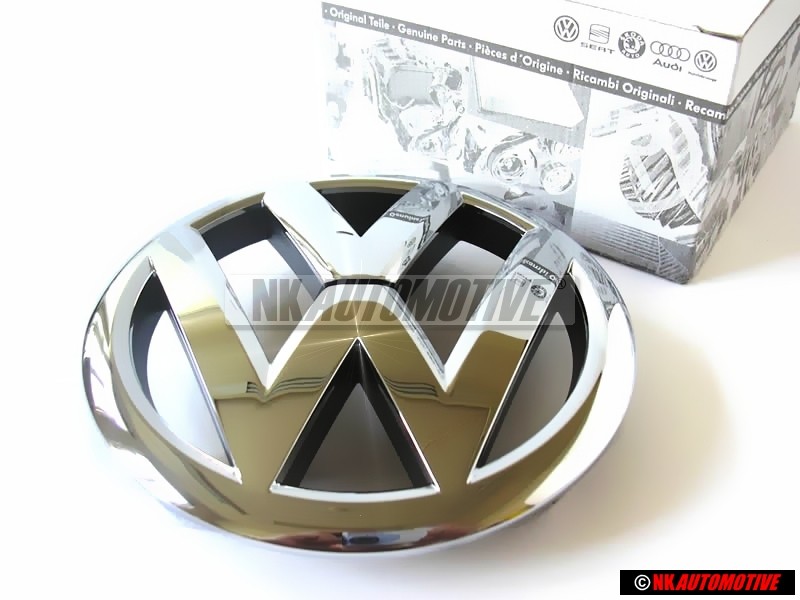 Original VW Front Grill Badge Emblem Chrome - 5K0853601F ULM