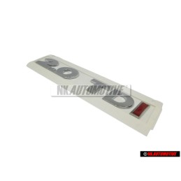 Original VW 2.0 TDI Rear Trunk Boot Badge Emblem Chrome Red - 5K0853675R GQF